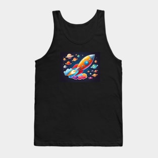 Launching a rocket into space Tank Top